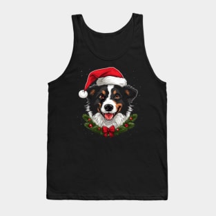 Border Collie Christmas Tank Top